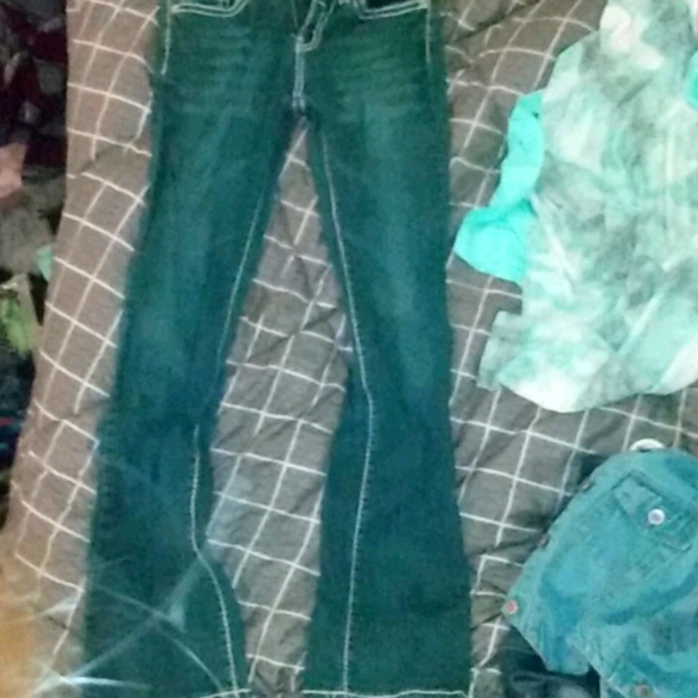 Denim boot cut jeans